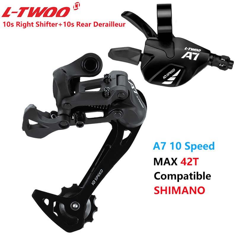 LTWOO A7 1x10 Groupset Trigger Shifter Lever+Rear Derailleur MTB Bike 10-Speed Cassette Sprockets 42T 46T 50T for SRAM SHIMANO: A7 10S GS Groupset