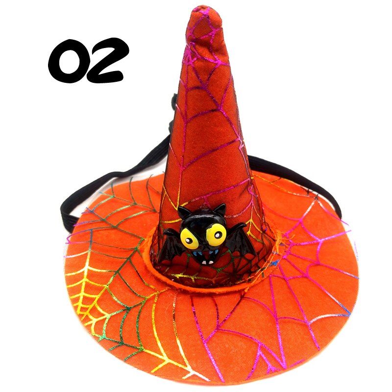 Halloween kat hund hat hat kæledyr hætte hovedbeklædning halloween kæledyr kostume edderkop græskar hat til halloween fester: 02