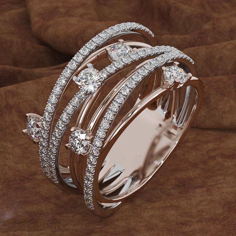 Anillo de plata esterlina 925 para mujer, sortija de compromiso y boda, 3 colores, AAAAA, cz