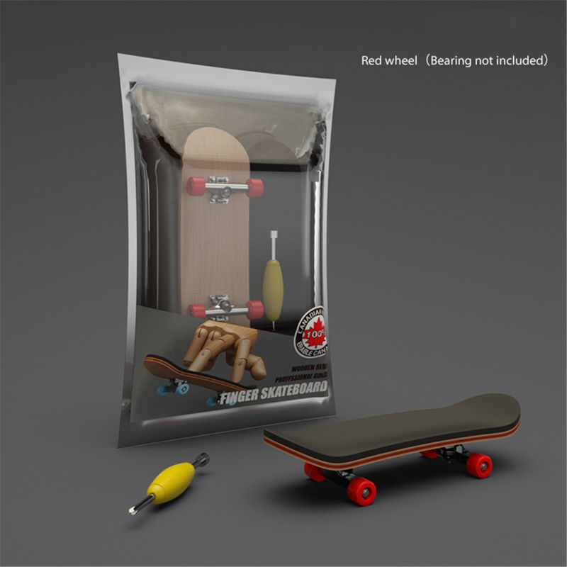 Mini deskorolka drewniana podstrunnica zabawka profesjonalne stenty Finger Skate Set: R-A