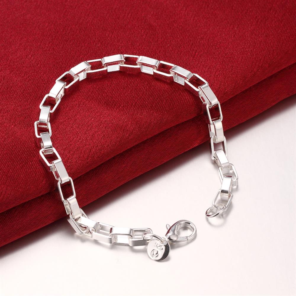 Charme 925 Sterling Silber Armbänder halskette Schmuck-einstellen für männer klassische 5MM lange Kasten Kette 20 Zoll Party weihnachten