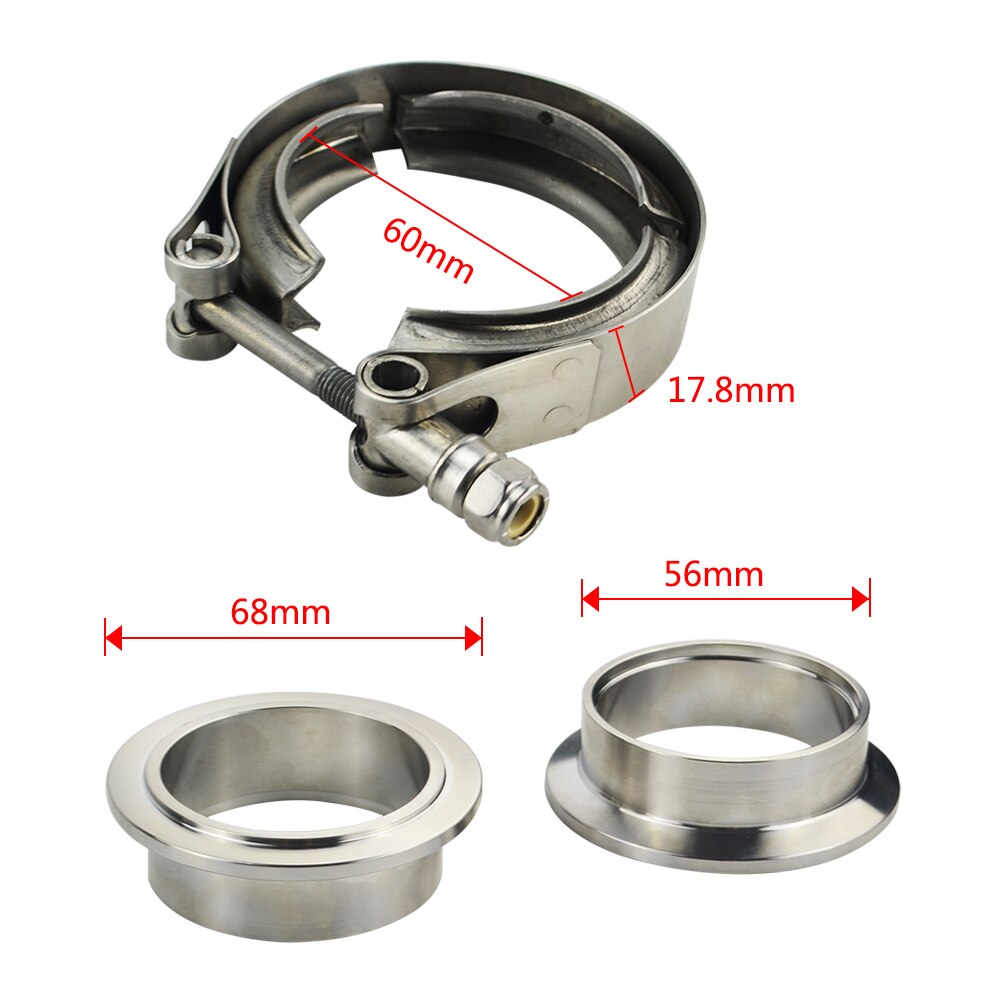 PQY - 2" SUS 304 Steel Stainless Exhaust V Band Clamp Flange Kit V-band Vband Male Female PQY5240