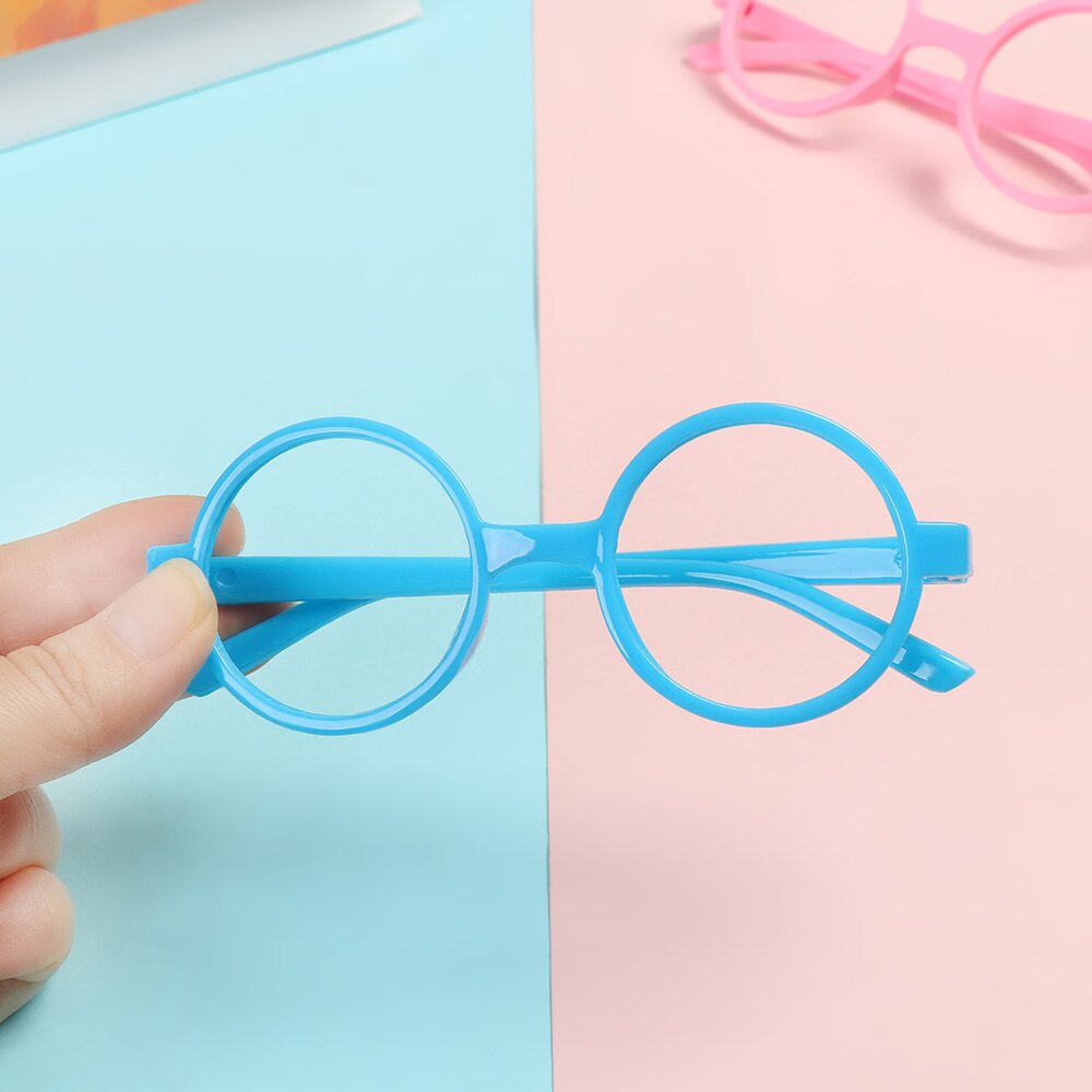 Transparent Eyewear Glass Round Metal Glasses Frame Spectacle Clear Lens Optical Baby Boys Girls Eyeglasses Photography props