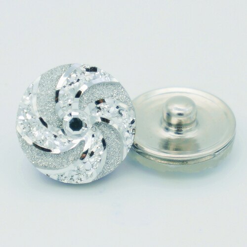 beauty 10pcs mixed Round Resin gloss Rotated style 18MM snap buttons fit snap bracelet snap jewelry NS1003