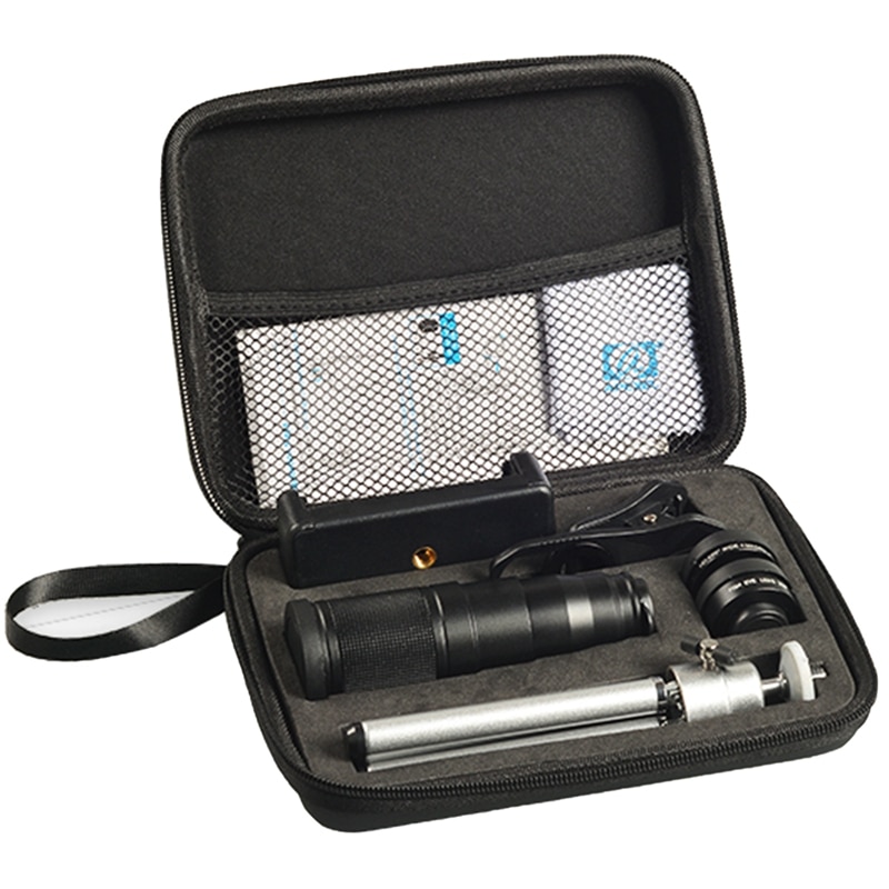 Apexel telefooncamera lens kit 4 in 1 telezoom 22x lens telescoop monoculair groothoek macro fisheye lens statief