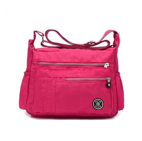 J-BG PinK Women Famous Brand Big Nylon Shoulder Beach Bag Casual Tote Female Crossbody Bags sac Femme Bolsa Feminia: 2