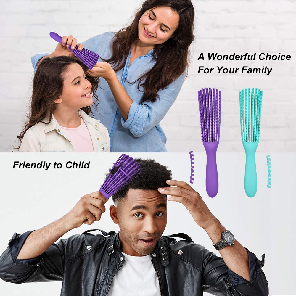 YBLNTEK-cepillo para el pelo para desenredar, peine para pelo húmedo para masaje, cepillo para el pelo desenredado de 2a a 4c, rizado, Coily, húmedo, seco, aceite, cabello grueso