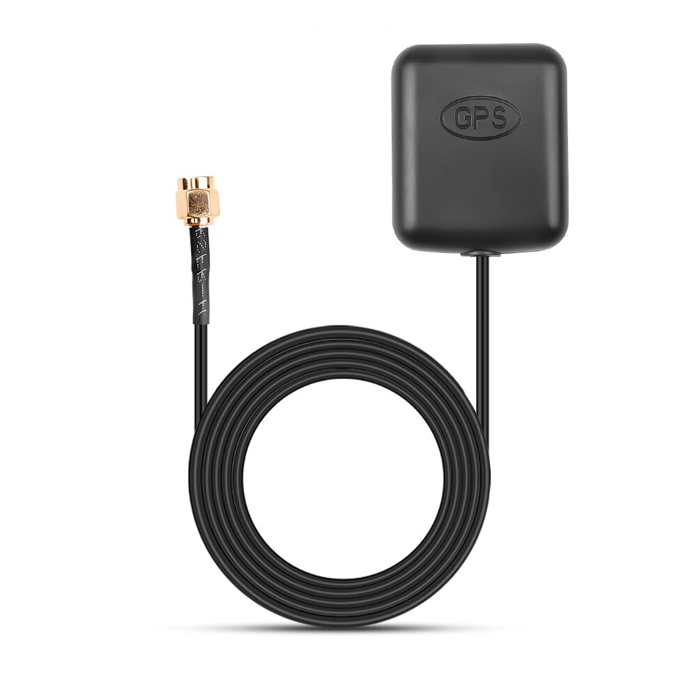 Auto Gps Antenne Sma Connector 2M Kabel Gps Ontvanger Auto Antenne Adapter Met 90 Graden Connector Voor Auto Navigatie speler Dvr: Donkergrijs