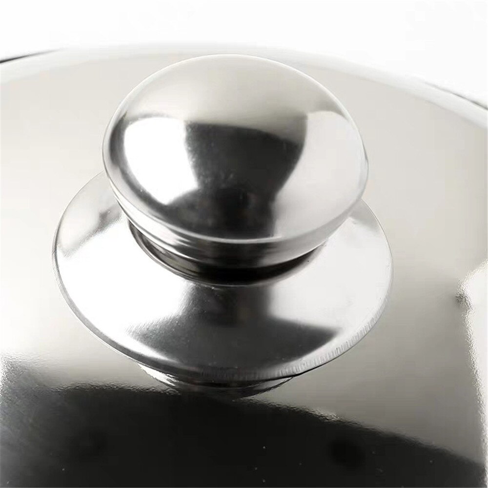 36cm Stainless Steel Frying Pan with Lid Pot Lid Wok Pan Lid Cover for Frying Pan Covers Kitchen Accessories Cast Iron Pot Cover