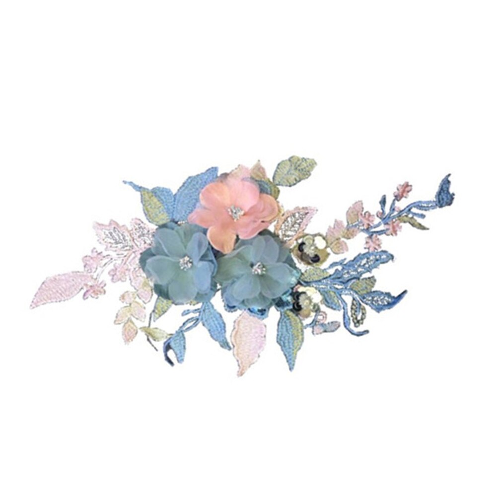 Blomst broderi patch applique tøj t-shirt hat syning badge søde patches på tøj diy tilbehør specielt