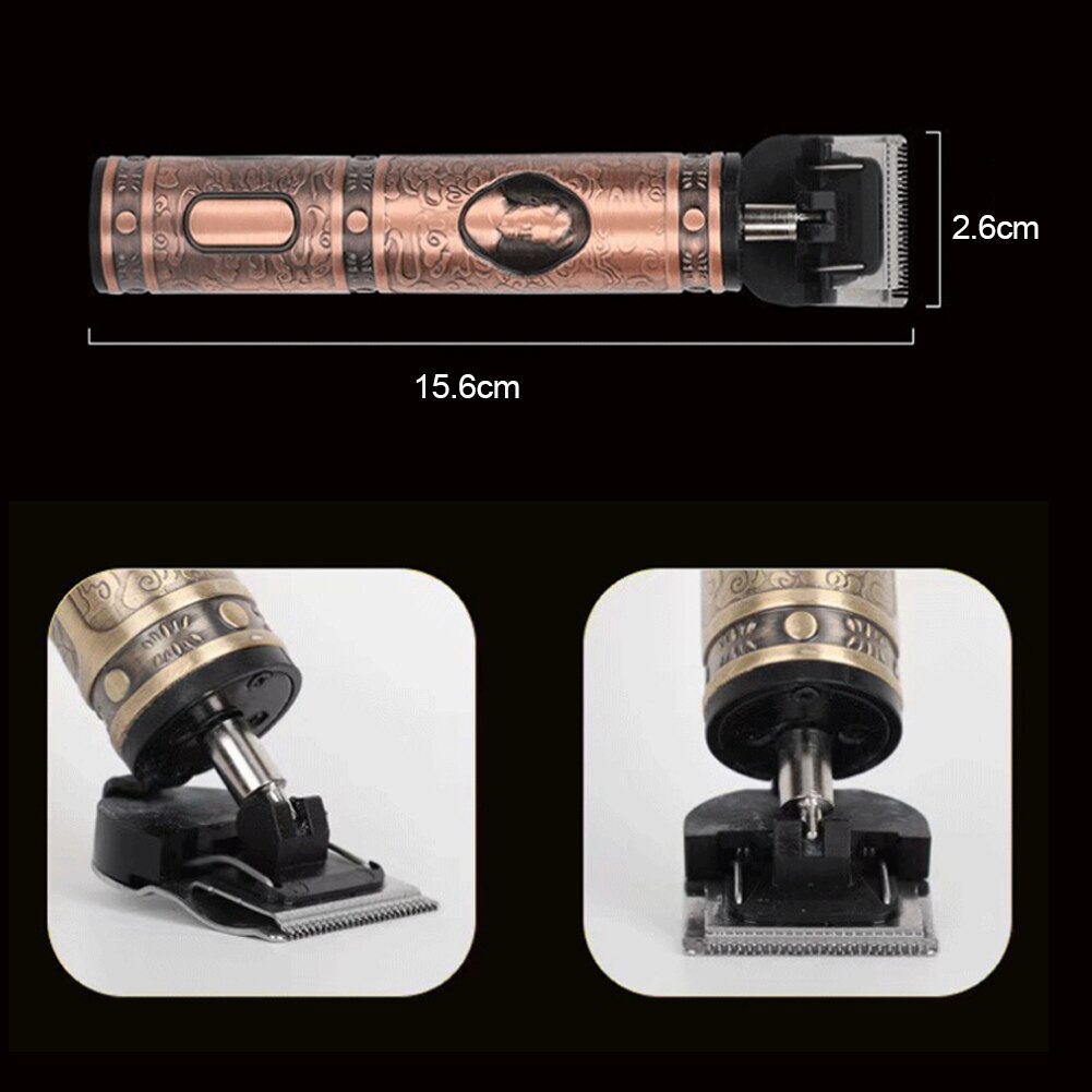 Men's hair clipper trimmer tool Barbershop t-blade baldheaded outliner men close-cut rechargeable digital electric hair clipper