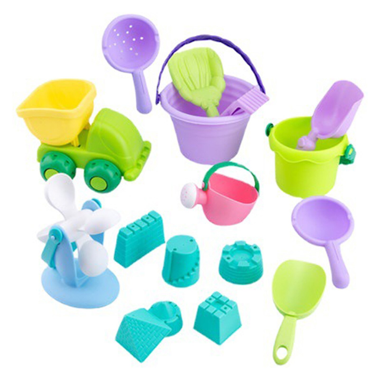 Children Beach Toys Set Sand Digging Tools Portable Beach Bucket Sand Water Toys Great Reusable Shower Toy B99