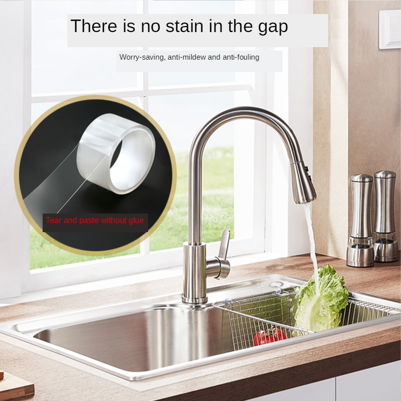 Toilet Sticker Adhesive Kitchen Ceramic Sticker Waterproof Anti-moisture PVC Sticker Bathroom Wall Corner Line Sink Stickers