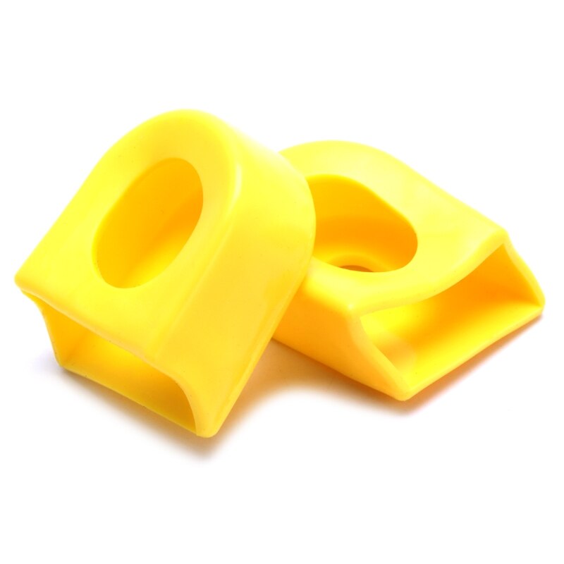 Juego de bielas para bicicleta, funda protectora de manivela, botas de brazo de bicicleta de montaña y carretera, engranaje fijo, 1 ud.: YELLOW