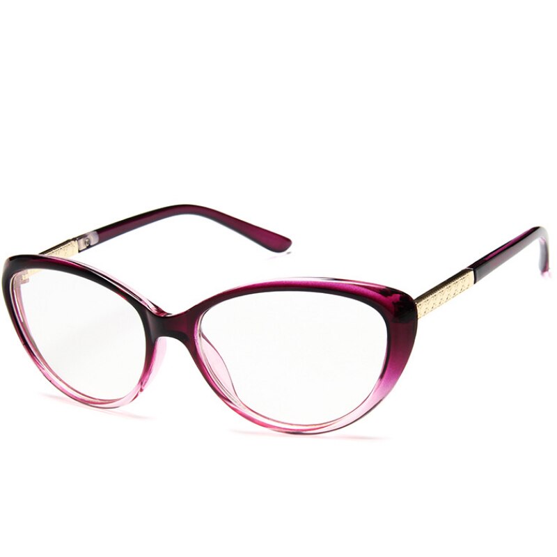 Gafas de lectura tipo ojo de gato para mujer, lentes de lectura tipo ojo de gato, ligeras, presbicia, montura de cristal, Okulary,: C7