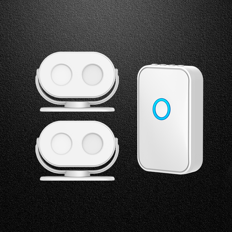 CACAZI Rechargeable PIR Motion Detector Infrared Security Wireless Alarm Doorbell Store Welcome Home Induction Doorbell: 2 x 1
