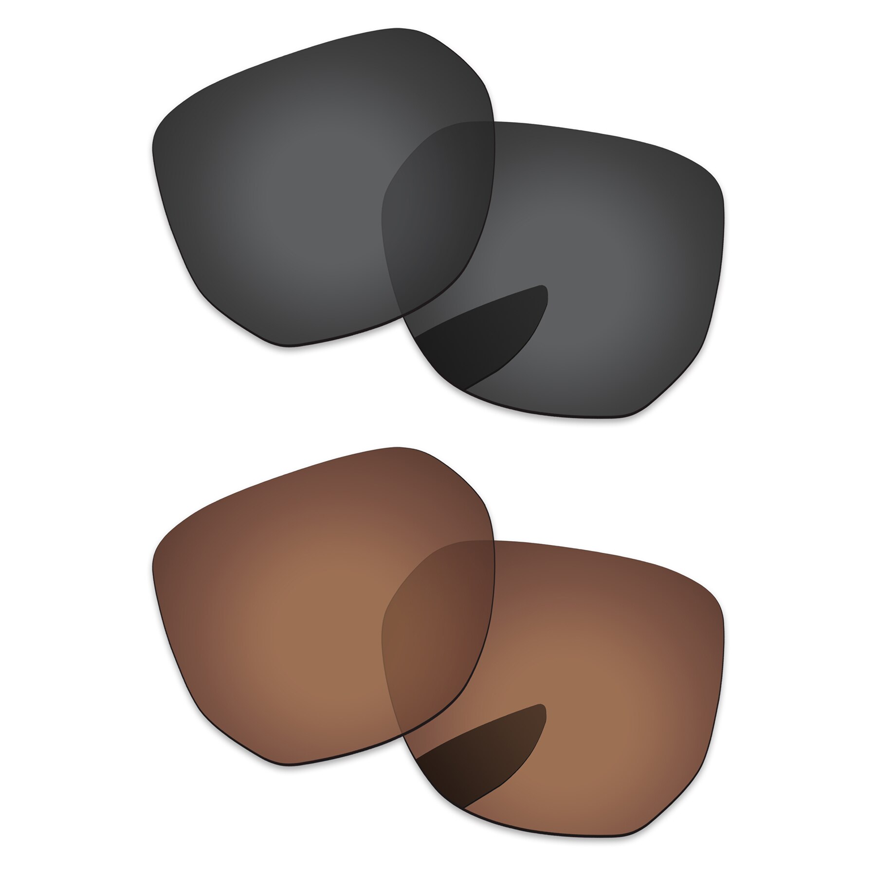 Alphax – lentilles de remplacement pour lunettes de soleil authentiques, Latch Beta OO9436, polarisées, Options multiples: 2 Pairs-Black-Brown