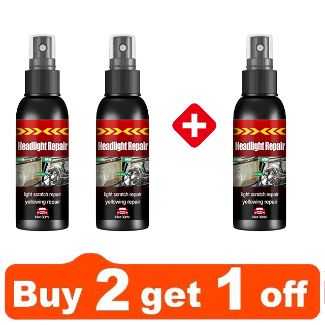 Headlight Repair Spray for Car Refurbishment Anti-Oxidation Coating Car Lamp Polishing Agent Scratch Restoration Dirt Clean: black