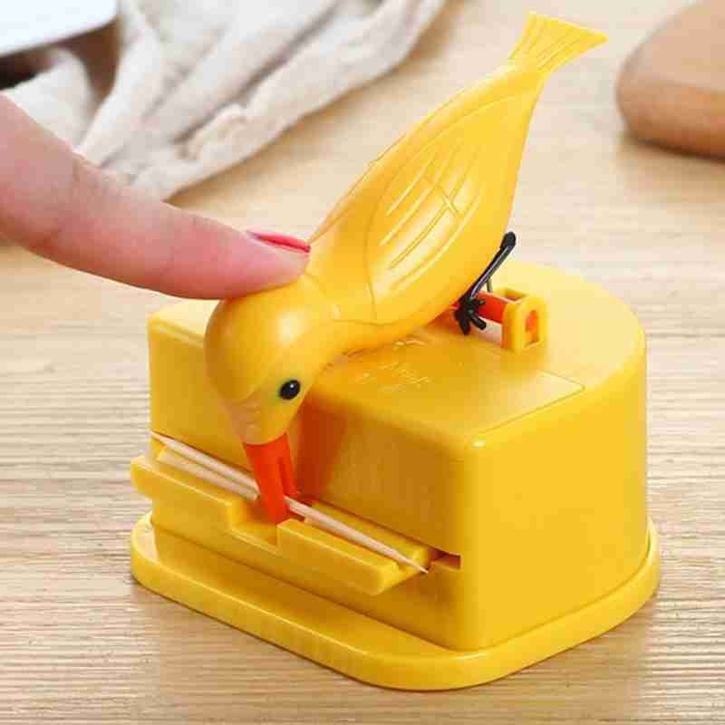 Creatieve Vogel Automatische Tandenstokers Houder Container Dispenser Box Automatische Tandenstoker Houder Opbergdoos Bureau Decoratie