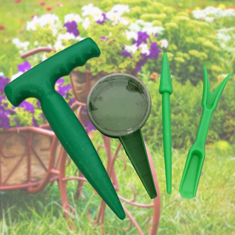 4pcs/Set Kit Mini Seeder and Plant Tool Nursery Plant Seedling Cultivate Tools Garden Transplanting Planting Tools