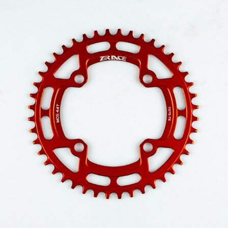 Zrace kettingbladen kettingwielen 40t/42t/44t/46t/48t/50t/52t bcd 104, smalle tanden  al7075 cnc, mtb/race/vouwfiets/gravelbikes: Rood 44t