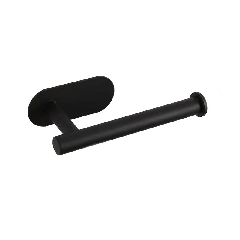 Samoprzylepny lub wiercony uchwyt na ręczniki papierowe Uchwyt na ręcznik papierowy montowany na ścianie ze stali nierdzewnej Uchwyt na ręczniki papierowe strąk szafką: czarny