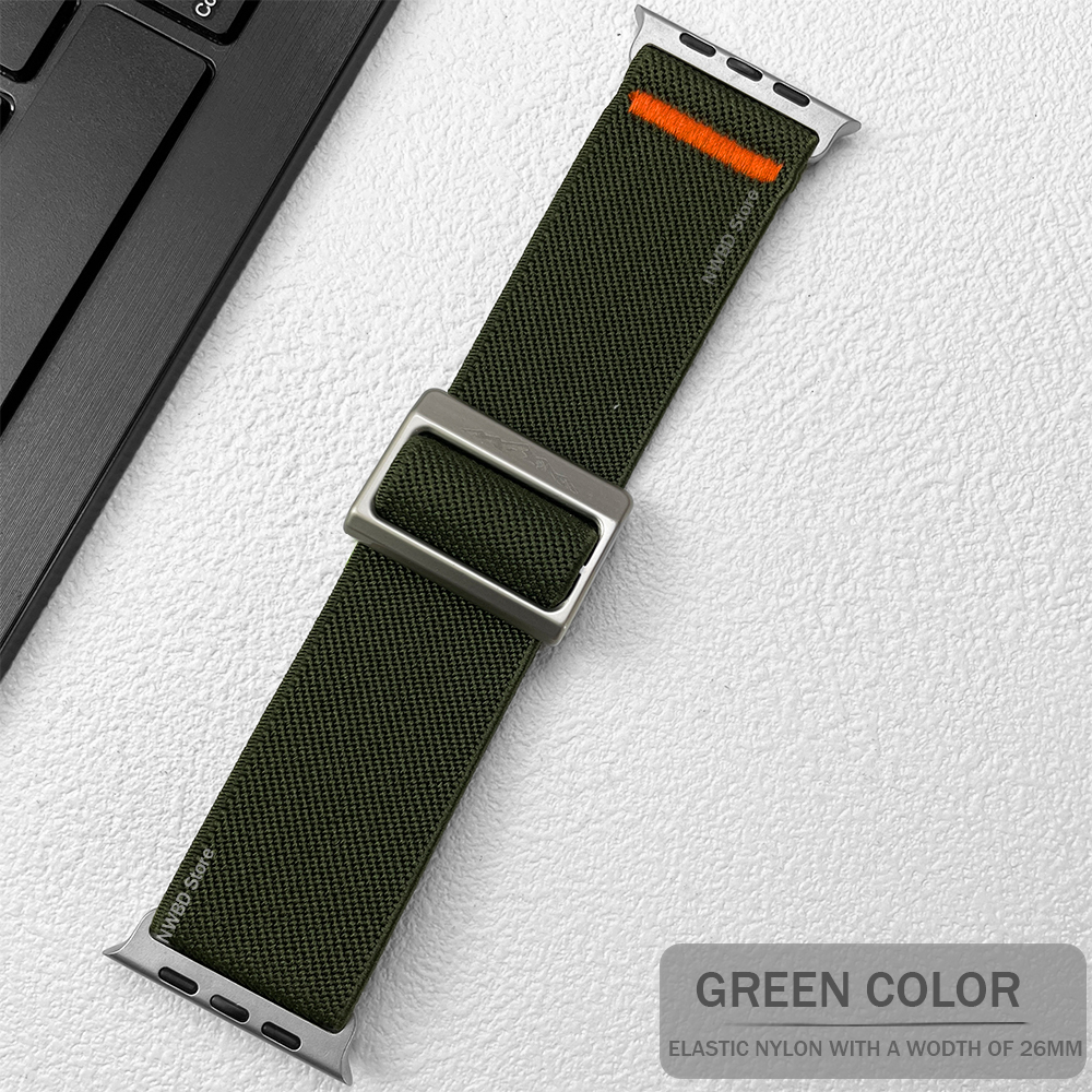 Nylon Strap for Apple Watch Band IWatch Series 9 8 7 SE Ultra 2 Bracelet 44mm 45mm 49mm 40mm 41mm Correa Watchband Accessories: Coal Black / 14mm