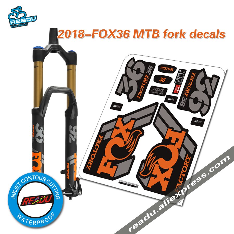 Fox float factory-36 pegatinas de horquilla para bicicleta de montaña, calcomanías para horquilla delantera,