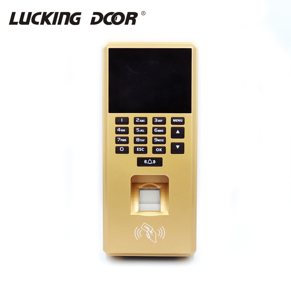 125 khz rfid 2.4 tums fingeravtryck åtkomstkontroll knappsats usb biometriskt system elektronisk tidklocka inspelare närvaro maskin