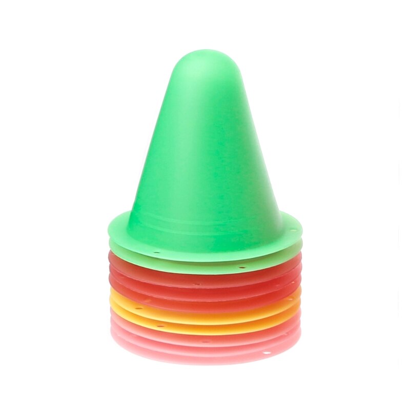 10 Pcs Skate Marker Cones Roller Football Soccer Training Equipment Marking Cup Marker Cones Slalom Roller skate pile cup: MULTI