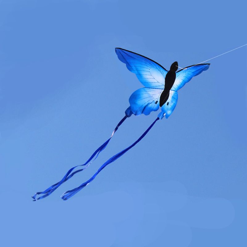 So Beautiful Blue Butterfly Kite Outdoor Fun Kite With 30m Line Kids Toy Summer Sports