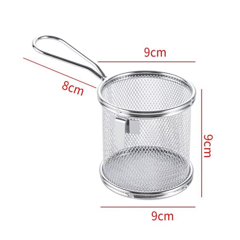 Zilver Rvs Pot Zeef Friteuse Koekenpan Zeef Food Vergiet Noodle Dumplings Filter Keukengerei: XL