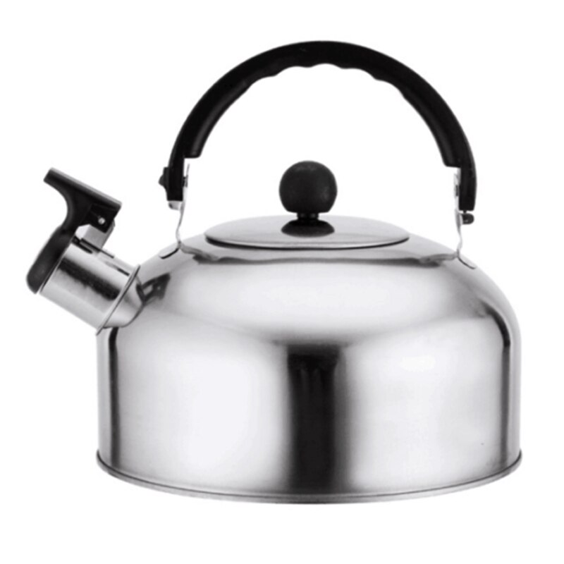 3000ml Household Stainless Steel Kettle Dome Induction Cooker Gas Stove Kettle Flat Bottom Whistle Kettle: wt