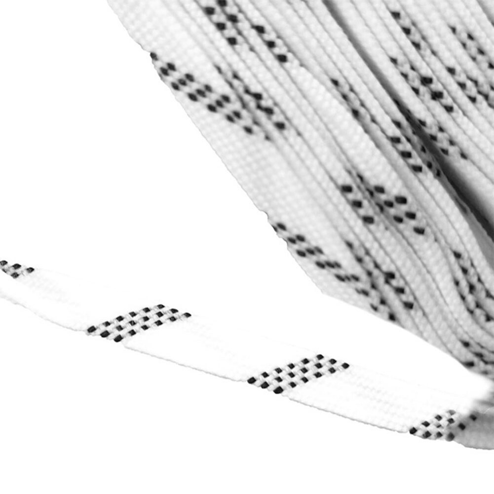 1 Pair 96/108/120 Inch Dual Layer Braid Extra Reinforced Tips Waxed Waterproof Shoe Laces for Ice Hockey Roller Skates