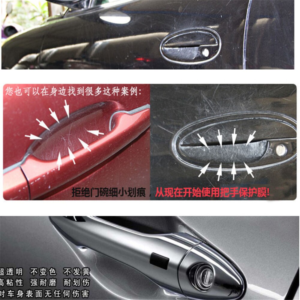 Auto Bescherming Handvat Film Sticker Voor Mercedes W204 W211 Vw T5 Seat Ateca Vw Golf 4 Golf Mk2 Seat Leon nissan Qashqai