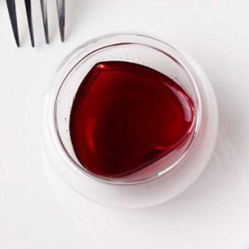 Couple Heart-shaped Heat-resistant Tea Cup Double Glass High Borosilicate Double Glass For Valentine's Day