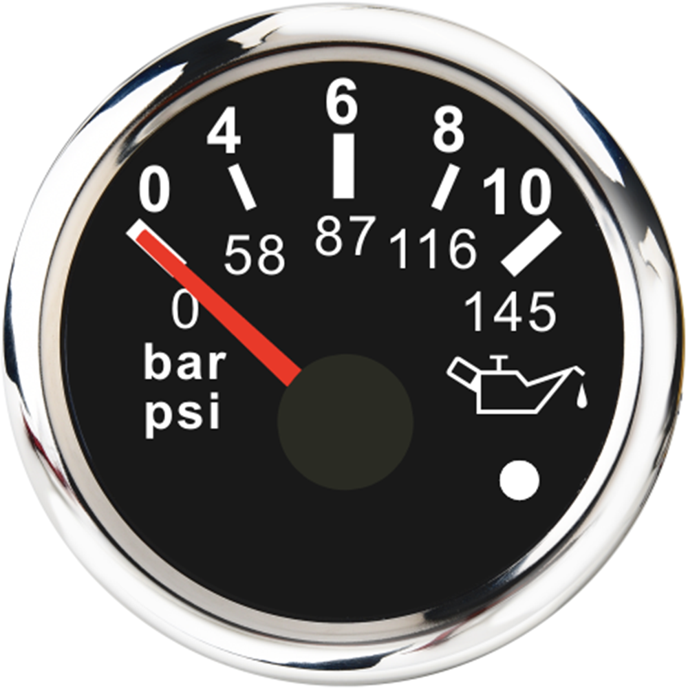 Manómetro de presión de aceite para coche, Sensor de mesa métrica, medidor de presión de aceite de 12V para camión, barco con alarma, 52mm, 2 pulgadas, 0 ~ 10 Bar, 0-145 PSI: black 10 BAR