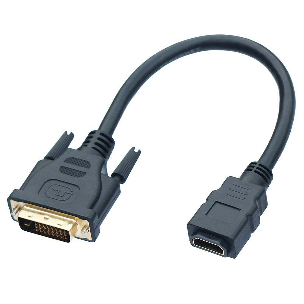 HDMI Male DVI 24 + 1 Mannelijke naar HDMI Female adapter kabel voor LCD DVD HDTV XBOX PS3