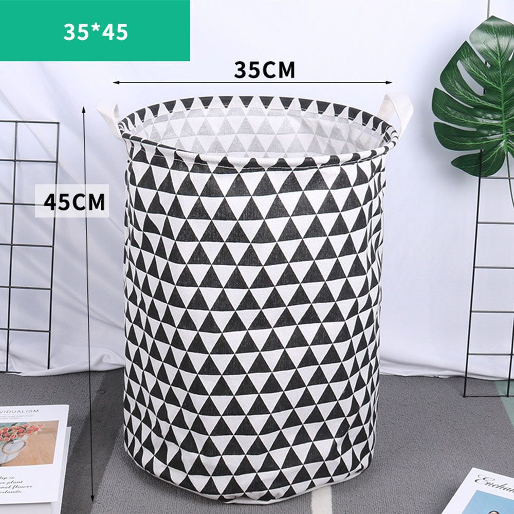 Barril de almacenamiento grande antipolvo, cesto de ropa sucia, juguetes, cubo plegable, cesta de lavandería con cordón, cubo redondo de almacenamiento, 1 ud.: 7