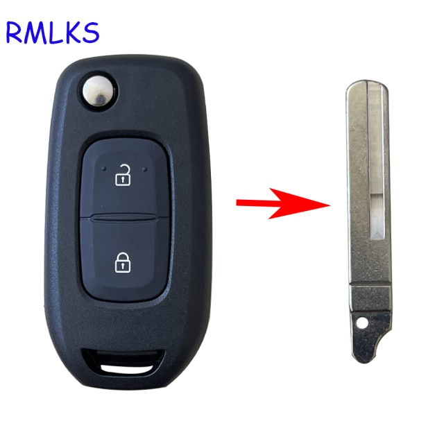 Replacement Remote Car Key Folding Flip Remote Key Shell Case Fob 2 3 Buttons for Renault Kadjar Koleos: 2BTN B