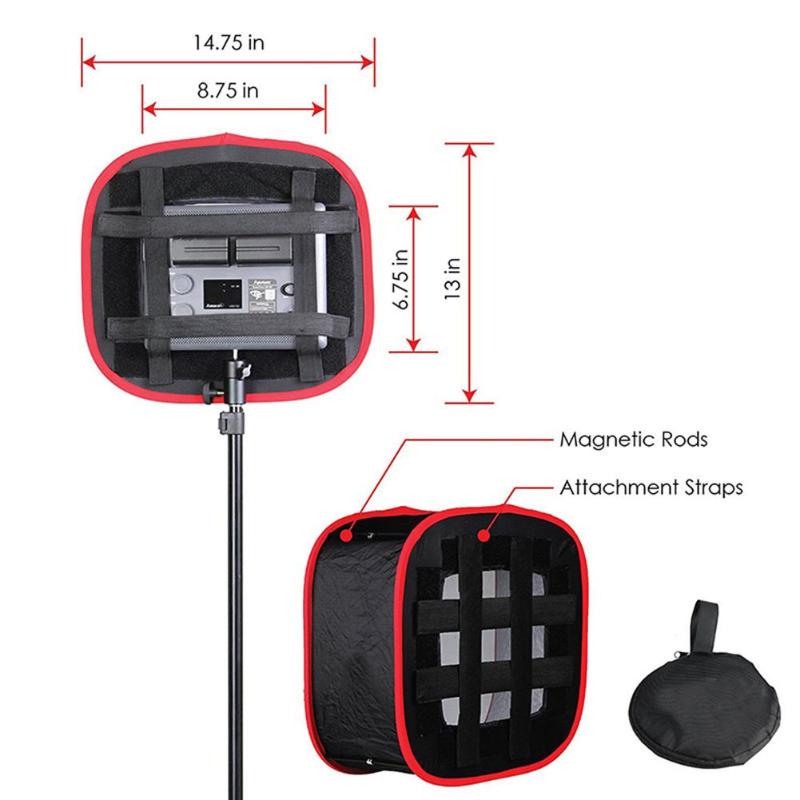Universal Opvouwbaar Opvouwbare Draagbare Softbox Diffuser Met 4 Magic Vaste Riem Led Zacht Licht Cover Voor Digitale Camera 'S