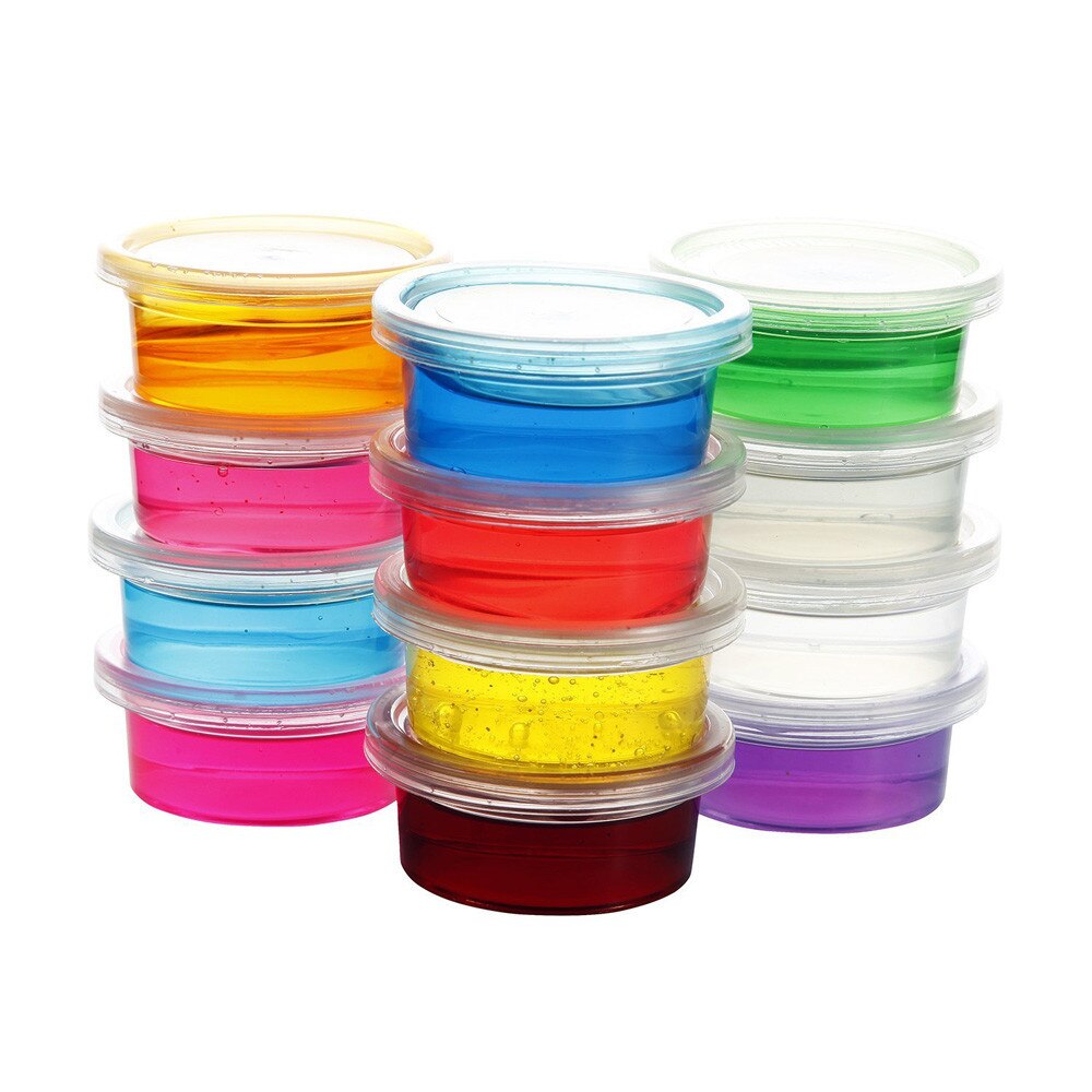 12 Kleur Crystal Clay Slime Speelgoed DIY Transparante Modder Play Magic Plasticine Kid Speelgoed Intelligente Hand Gm Plasticine Speelgoed