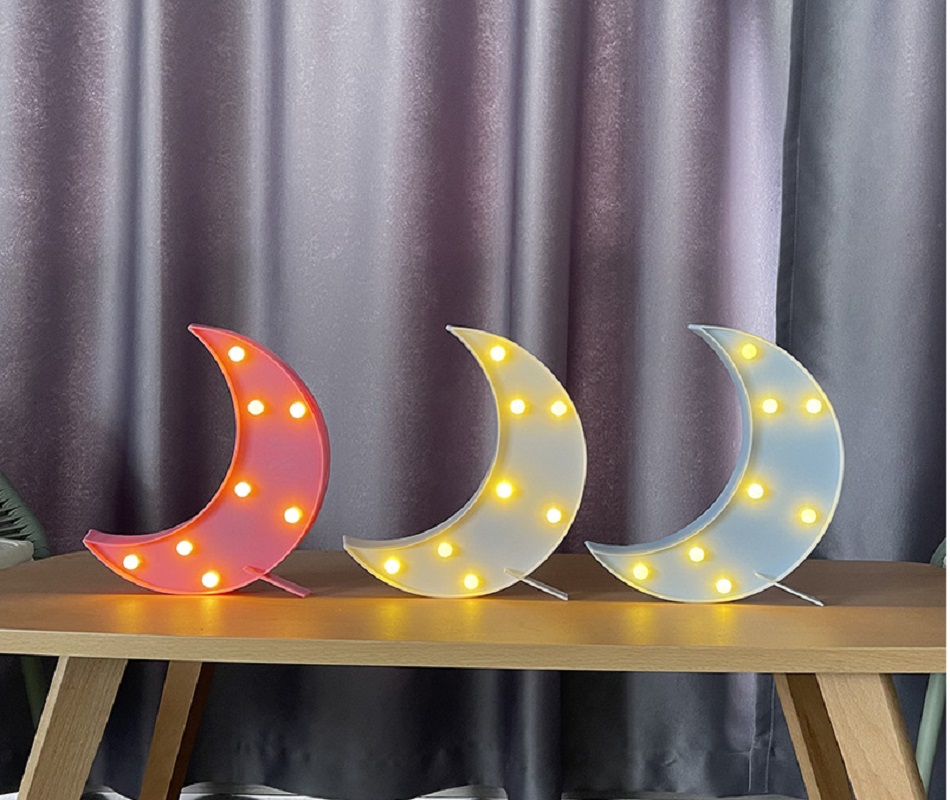 Lámpara LED en forma de nube, estrella, luna, caja de batería, lámpara decorativa, habitación infantil, corazón de niña, lámpara de escritorio montada en la pared del dormitorio: Azul / 11-15 W