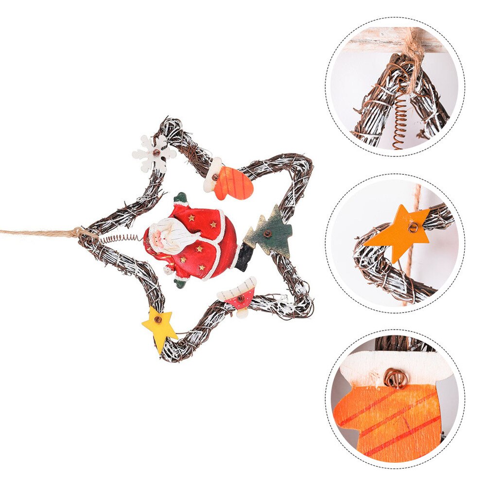 1Pc Decoratieve Guirlande Deur Opknoping Hanger Kerst Accessoires Voor Party Kerst Thuis
