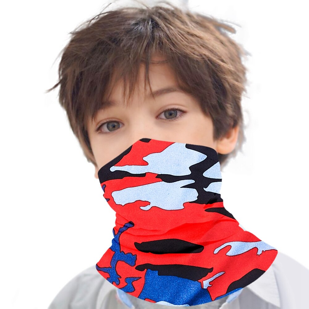 Elastiske halve ansigt tørklæder børn hoved ansigt hals gamacher rør bandana tørklæde støvtæt bandana udendørs camping cykeltilbehør