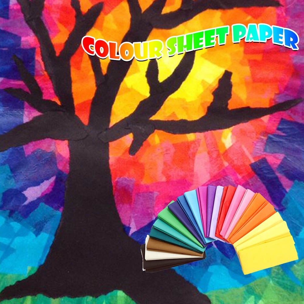 10pcs Decorative Origami Crinkled Crepe Paper Craft Diy Flower Make Wrapping Fold Scrapbooking Party Backdrop Decoration