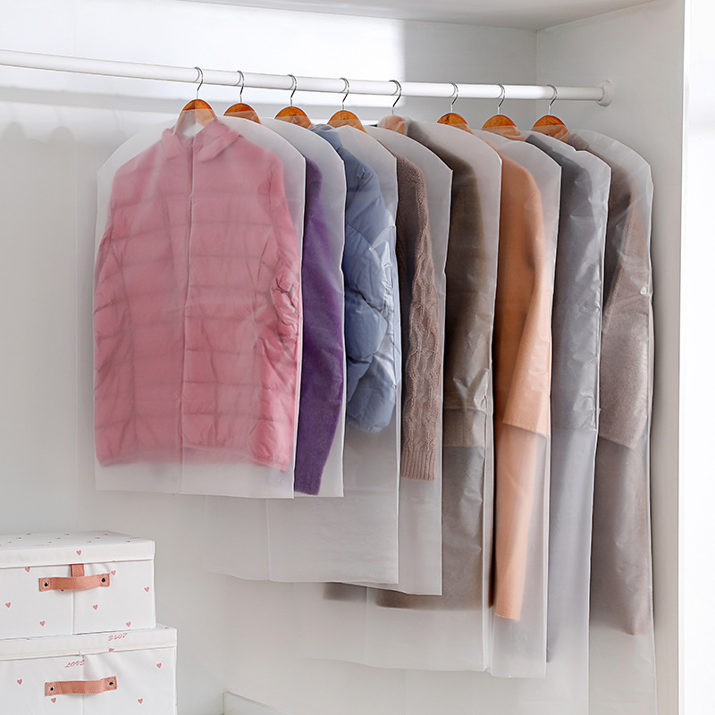 Vêtements suspendus housse anti-poussière robe de mariée couverture costume manteau sac de rangement sacs à vêtements organisateur garde-robe suspendus organisateurs de vêtements: Gris clair / 60*100cm