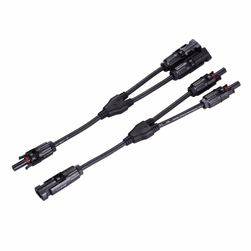 1pair 2Y Branch parallel connection 30A 1000V Electrical Solar Connector Photovoltaic solar Panel Cable Wire Connector