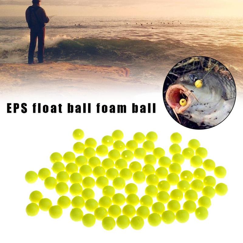 100 Pieces Of EPS Float Ball Foam Ball Eye-Catching Modified Fishing Ball Ball Gear Buoy Float Drift Fishing Float Beans Ba I2N4
