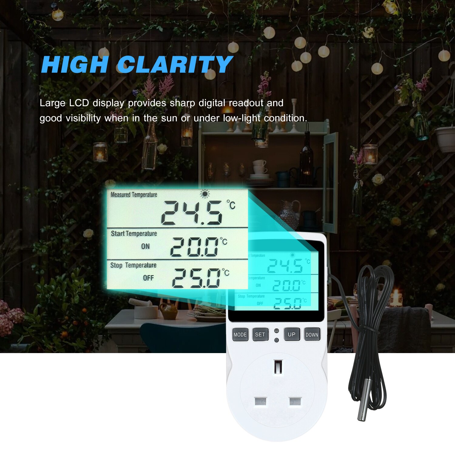 Digitale di Controllo del Termostato per Terrari acquario Rettili con Timer e La Germinazione Dei semi di Sonda per la Serra Frigorifero